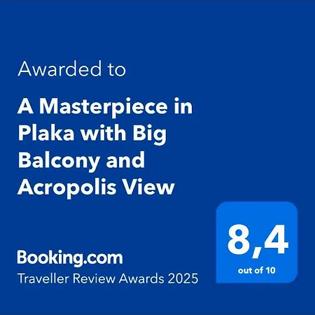 A Masterpiece In Plaka With Big Balcony And Acropolis View Aten